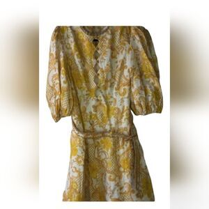 Zimmermann Yellow and White Mini Dress